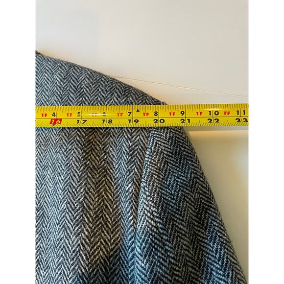 Robert Stock Vintage 100% Wool Tweed Blazer Sport Coat Size 42R Herringbone - Picture 11 of 11